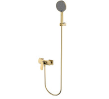 AQM6713BG Imola Смеситель для душа, с душевым набором, Ø120 мм, 3 режима, Brushed gold AQUAme