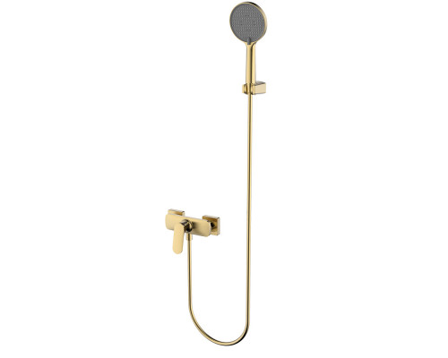 AQM6713BG Imola Смеситель для душа, с душевым набором, Ø120 мм, 3 режима, Brushed gold AQUAme