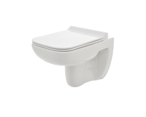 AQM2007 Унитаз подвесной с сиденьем SoftClose, технология смыва Rimless. 550х350х375 AQUAme