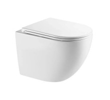 AQM2002L Унитаз подвесной с сиденьем SoftClose, смыв QUIET, скрытый крепеж. 520x365x360 AQUAme