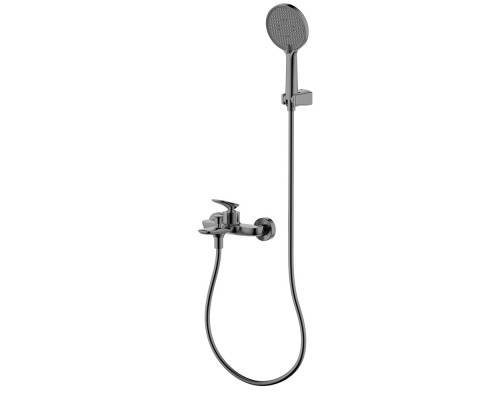 AQM6512GM Como Смеситель для ванны однорычажный, с душевым набором, 3 режима, серый матовый AQUAme