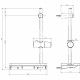 AQM8201CR Душевая штанга 665мм с полкой 240*120мм, Хром AQUAme