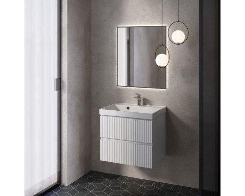 AQM900160WH "S1" тумба под умывальник подвесная 60 см., цвет белый глянец. AQUAme
