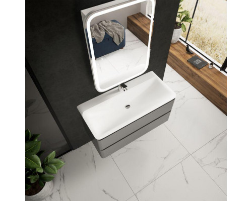 AQM900410GM "S4" тумба под умывальник подвесная 100 см., цвет серый. AQUAme