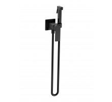 AQM6817MB Savona Готовый комплект гигиенического душа (скрытый монтаж, латунная лейка), черный матов AQUAme