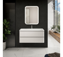 AQM900410WH "S4" тумба под умывальник подвесная 100 см., цвет белый глянец. AQUAme
