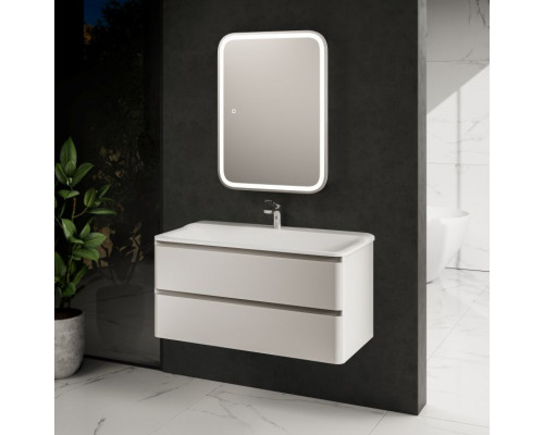 AQM900410WH "S4" тумба под умывальник подвесная 100 см., цвет белый глянец. AQUAme