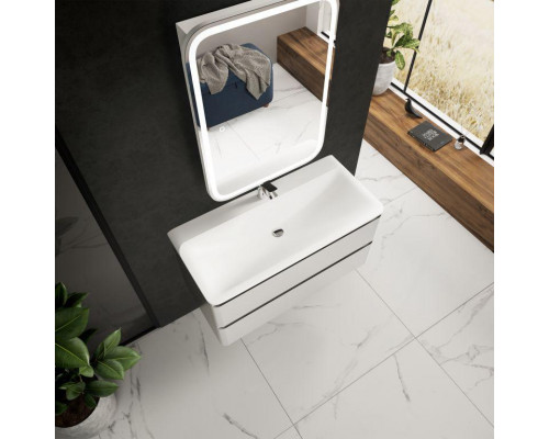AQM900410WH "S4" тумба под умывальник подвесная 100 см., цвет белый глянец. AQUAme