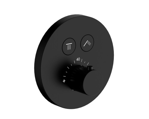 AQM 8403MB Набор для комплектации душа с термостатом, Черный матовый AQUAme