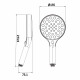 AQM8501MW Ручной душ Ø135мм, 4 режима, слайдер, Белый AQUAme