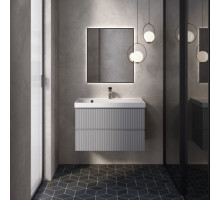 AQM900180GM "S1" тумба под умывальник подвесная 80 см., цвет серый. AQUAme