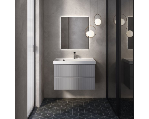 AQM900180GM "S1" тумба под умывальник подвесная 80 см., цвет серый. AQUAme