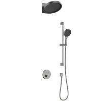 AQM 8403GM Набор для комплектации душа с термостатом, Gun metal AQUAme