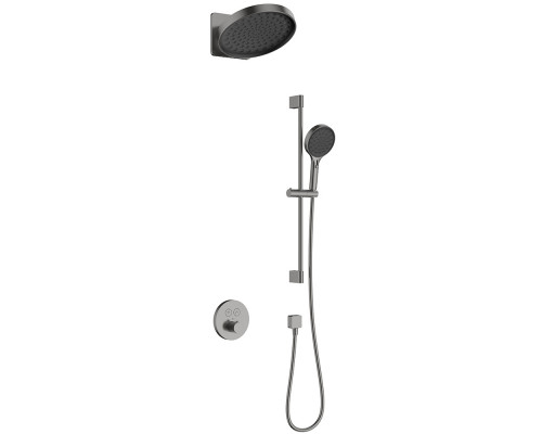 AQM 8403GM Набор для комплектации душа с термостатом, Gun metal AQUAme