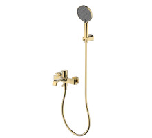 AQM6412BG Asti Смеситель для ванны однорычажный, с душевым набором, 3 режима, Brushed gold AQUAme