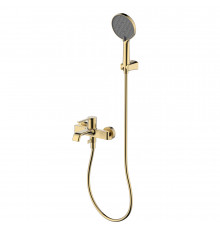 AQM6412BG Asti Смеситель для ванны однорычажный, с душевым набором, 3 режима, Brushed gold AQUAme