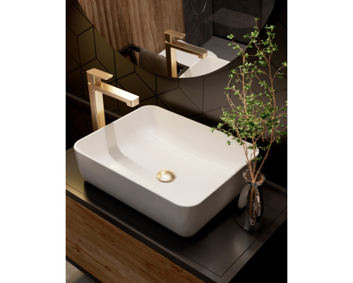 AQM6614BG Parma Смеситель для раковины однорычажный, Brushed gold AQUAme