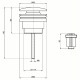 AQM7003MB Донный клапан, Черный матовый AQUAme
