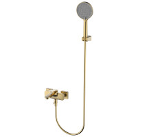 AQM6712BG Imola Смеситель для ванны, с душевым набором, Ø120 мм, 3 режима, Brushed gold AQUAme