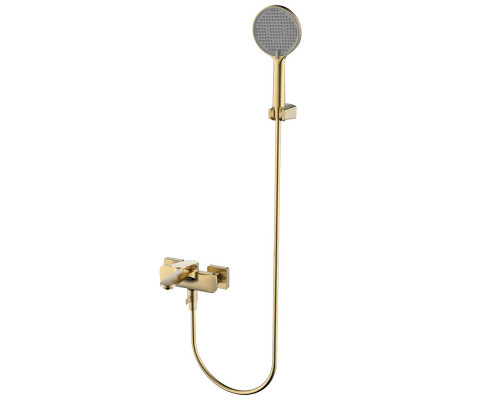 AQM6712BG Imola Смеситель для ванны, с душевым набором, Ø120 мм, 3 режима, Brushed gold AQUAme