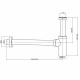 AQM7010GM Сифон для раковины латунный, Gun metal AQUAme