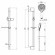 AQM8101GM Душевой гарнитур H=790мм, Ø120 мм, 3 режима, мыльница, шланг 1500мм, Gun Metal AQUAme