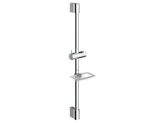 AQM8203CR Душевая штанга 640мм с мыльницей, Хром AQUAme