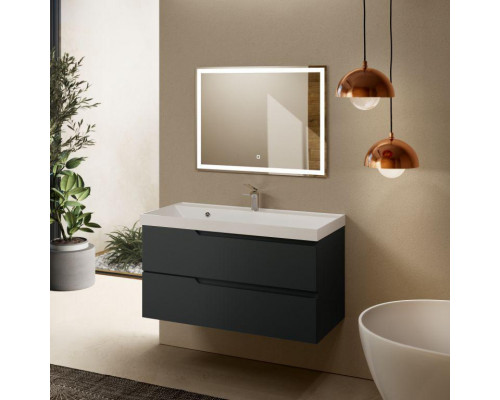 AQM900310GM "S3" тумба под умывальник подвесная 100 см., цвет антрацит. AQUAme