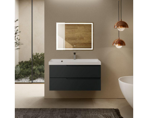 AQM900310GM "S3" тумба под умывальник подвесная 100 см., цвет антрацит. AQUAme