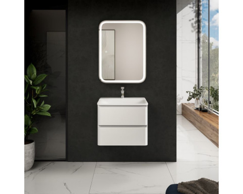 AQM900460WH "S4" тумба под умывальник подвесная 60 см., цвет белый глянец. AQUAme