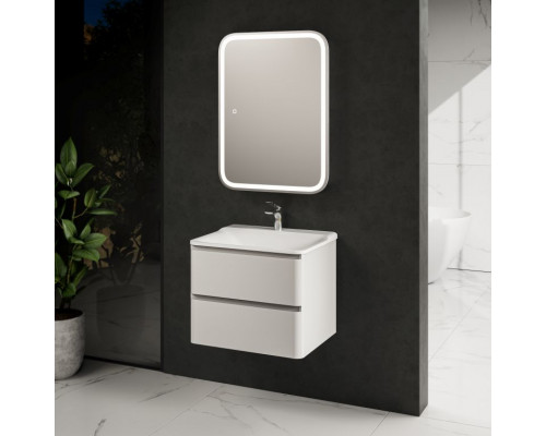 AQM900460WH "S4" тумба под умывальник подвесная 60 см., цвет белый глянец. AQUAme
