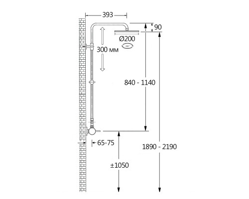 AQM 8001CR Душевая система для душа со смесителем, Хром AQUAme