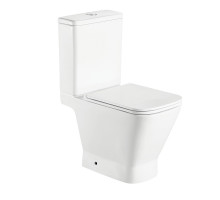 AQM1006 Унитаз напольный Rimless c сиденьем SoftClose, горизонт. выпуск, open back, 610x340x415мм AQUAme