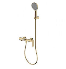 AQM6312BG Monza Смеситель для ванны однорычажный, с душевым набором, 3 режима, Brushed gold AQUAme