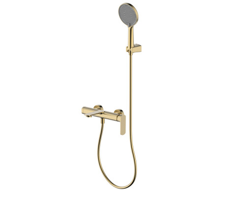 AQM6312BG Monza Смеситель для ванны однорычажный, с душевым набором, 3 режима, Brushed gold AQUAme
