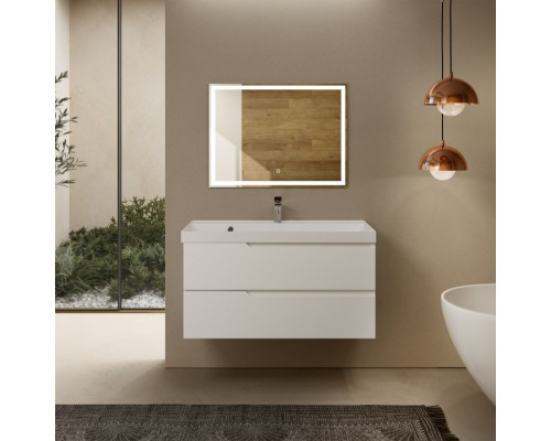 AQM900310WH "S3" тумба под умывальник подвесная 100 см., цвет белый глянец. AQUAme