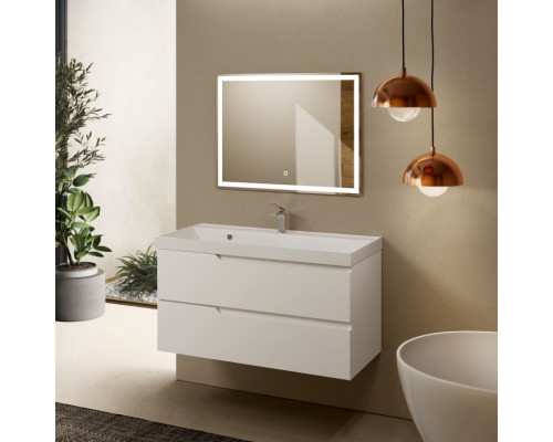 AQM900310WH "S3" тумба под умывальник подвесная 100 см., цвет белый глянец. AQUAme