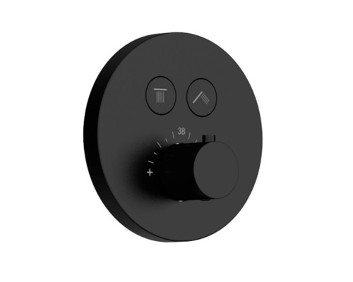 AQM 8401MB Набор для комплектации душа с термостатом, Черный матовый AQUAme