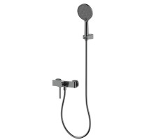 AQM6413GM Asti Смеситель для душа однорычажный, с душевым набором, 3 режима, серый матовый AQUAme