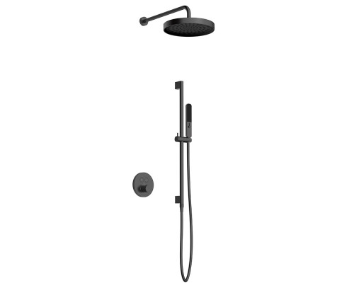AQM 8401GM Набор для комплектации душа с термостатом, Gun metal AQUAme