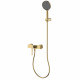 AQM6413BG Asti Смеситель для душа однорычажный, с душевым набором, 3 режима, Brushed gold AQUAme