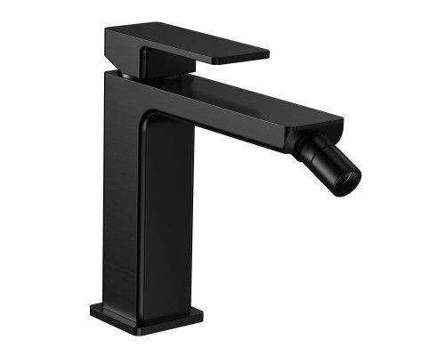 AQM6816MB Savona Смеситель для биде, гладкий, подводка ½", черный матовый AQUAme