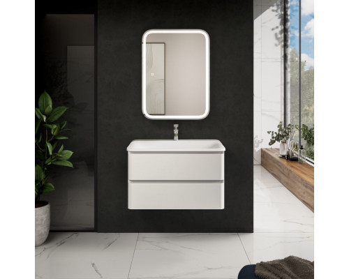 AQM900480WH "S4" тумба под умывальник подвесная 80 см., цвет белый глянец. AQUAme
