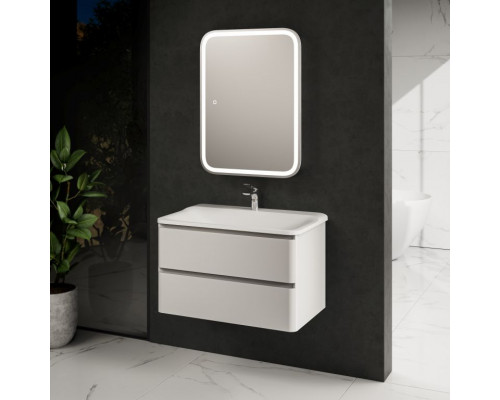 AQM900480WH "S4" тумба под умывальник подвесная 80 см., цвет белый глянец. AQUAme