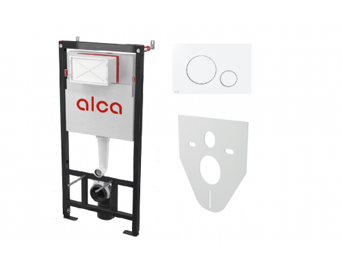 Alcaplast Set 4v1 для установки унитаза панель смыва белая AM101/1120-4:1 RU M670-0001