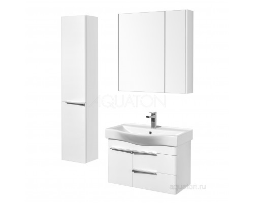 Зеркальный шкаф Aquaton Беверли 80 белый 1A237102BV010