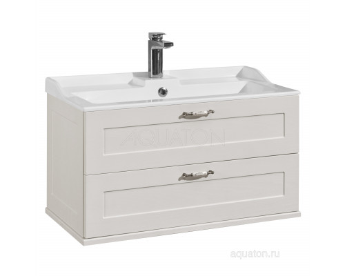 Тумба под раковину Aquaton Леон 80 дуб белый 1A186301LBPS0