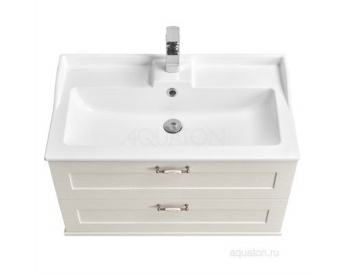 Тумба под раковину Aquaton Леон 80 дуб белый 1A186301LBPS0