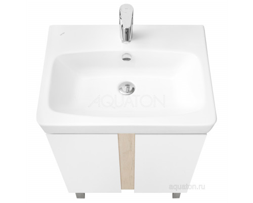 Тумба под раковину Aquaton Кантри 60 белый, дуб верона 1A257401AHB20
