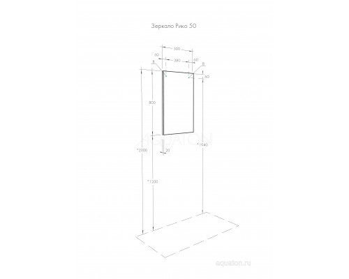 Зеркало Aquaton Рико 50 1A216302RI010